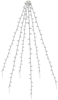 Spetebo LED-Lichternetz LED Fahnenmast Lichterkette 192 LED, 192-flammig, Weihnachtsbaum und Fahnenmast Beleuchtung