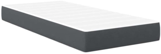 vidaXL Bettmatratze mit Matratze Grau 90 x 190 cm Stoff 42008262
