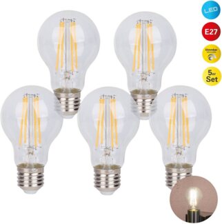 näve LED-Leuchtmittel Daffy, E27, 5 St, Warmweiß, 5er Set