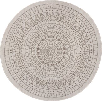 NORTHRUGS Teppich Porto Wendeteppich, rund, Höhe: 5 mm, In-& Outdoor, Wetterfest, Balkon, Garten, Wohnzimmer, Wasserfest