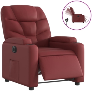 vidaXL Relaxsessel Elektrisch Weinrot Kunstleder 3204648