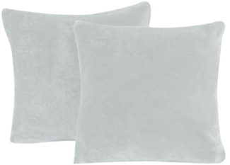 One Home Kissenbezüge Winter Cashmere Touch Unifarben, (2 Stück), flauschig kuschelig warmes Teddy Plüsch