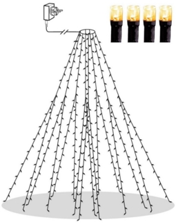 LED Baummantel-Lichterkette Golden Warm White 160 LEDs für outdoor