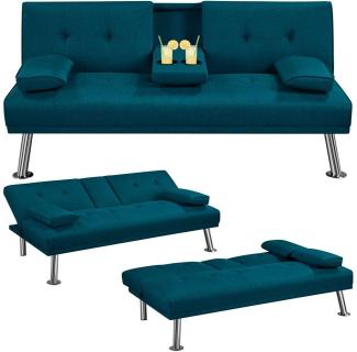 Yaheetech Schlafsofa Klappbares Couch Sofa mit Schlaffunktion Bettsofa, Liegefläche von 167 × 94 cm fürs Wohnzimmer/Schlafzimmer/Gästezimmer