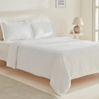 Karaca Bettwäsche White Collection Felves 100% Baumwolle King Size Bettwäsche Set