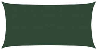 vidaXL Sonnensegel 160 g/m² Dunkelgrün 2,5x5 m HDPE 311456