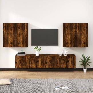 vidaXL 6-tlg. TV-Schrank-Set Räuchereiche Holzwerkstoff 3188715