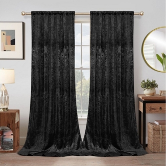 BTTO V&G Vorhang Gardinen Blickdicht Vorhang Samt Velvet Kräuselband, (2 St), blickdicht, Vorhang Wohnzimmer