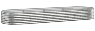 vidaXL Hochbeet Verzinkter Stahl 322x100x36 cm Silbern 319002