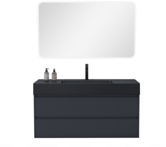 doporro Badmöbel-Set Badezimmermöbel Waschbecken Waschtisch Badezimmer-Schränke