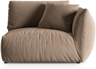 Micadoni Modul Chris Mittelgroß 1-Sitzer Rechts Samt Hellbraun