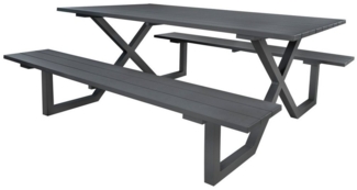 osoltus Alu Picknick Gartentisch Bank Naples anthrazit 180cm