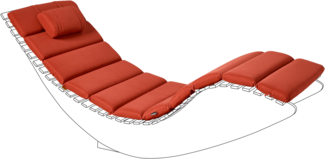 Liegenauflage BRESCIA PREMIUM 180 x 60 cm Rot