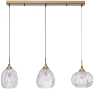 Nova Luce 9191543 VARIO Pendelleuchte 3-flammig Gold Transparent E27