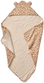 vertbaudet Kapuzenhandtuch Baby Badecape LOVELY LEO aus Musselin