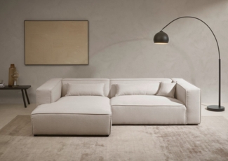 LeGer Home by Lena Gercke Ecksofa PIARA XXL, Big-Sofa, Cord, Leinenoptik o. Strukturstoff, L-Form, wahlweise Ottomane rechts/links, Kedernaht, extra tiefe Sitzfläche