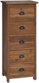 vidaXL Kommode mit Schubladen Braun 45 x 35 x 110 cm Massivholz Teak 42017962