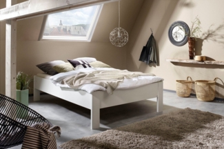 Bettrahmen Antigua Beds / Aditio Beds, Holzwerkstoff, Weiß, 146 x 50 x 208 cm