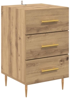 Nachttisch mit Schubladen Artisan-Eiche 40 x 40 x 66 cm Holzwerkstoff 882108