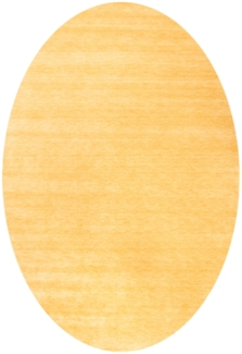 Morgenland Gabbeh Teppich - Softy - Uni - oval - 230 x 150 - Gold