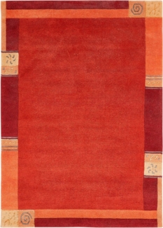 LUXOR living Wollteppich India, rechteckig, Höhe: 20 mm, reine Wolle, handgeknüpft, mit Bordüre, auch als Läufer