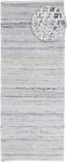 Morgenland Kelim Teppich - Trendy - Dream - läufer - 200x80 - Hellblau