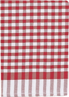 Geschirrtuch, 100% Baumwolle, 50x70 cm, Karo, rot (1 Stück)