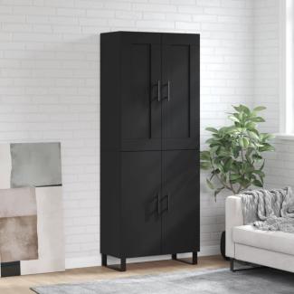 vidaXL Highboard Schwarz 69,5x34x180 cm Holzwerkstoff 3199578