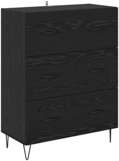 vidaXL Sideboard mit Schubladen Schwarz Eichen-Optik 69,5 x 34 x 90 cm 881497