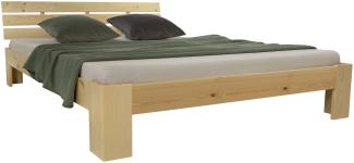 Doppelbett Holzbett Futonbett 180x200 natur Kiefer Bett Bettgestell Massivholz