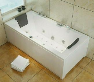 Luxus LED Whirlpool Badewanne SET 182x90cm +Heizung+Hydrojet +Ozon ´+Radio 2024 h