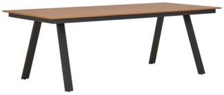 ebuy24 Gartentisch Toronto Gartentisch 100x220 cm Natur, schwarz.