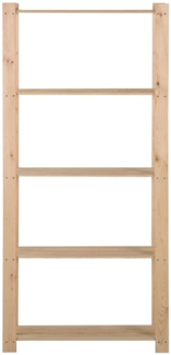 vidaXL Lagerregal mit 5 Böden 80x28,5x170 cm Massivholz Kiefer 327320