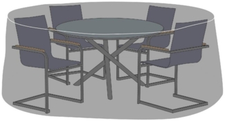 deVries Schutzhaube, PREMIUM EDITION FÜR GARTENMÖBEL - RUND - GRÖSSE L - 200 x 94 CM