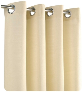Haus und Deko Gardine Vorhang Leinenoptik 140x245 cm Ösen 2er Set blickdicht Struktur uni, Ösen (2 St), blickdicht, Polyester
