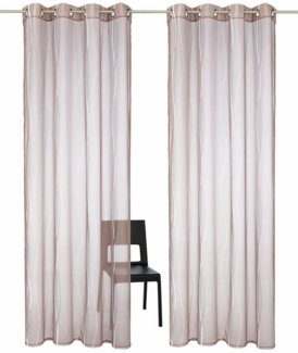 my home Gardine Dimona, Ösen (2 St), transparent, Voile, 2er-Set, transparent, Voile, Polyester