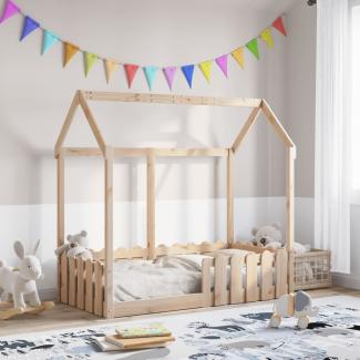 vidaXL Kinderbett Hausbett 70x140 cm Massivholz Kiefer 850698