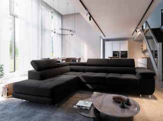 Masseno Ecksofa SELVA mit Schlaffunktion L-Form, Sofa mit Bettkasten