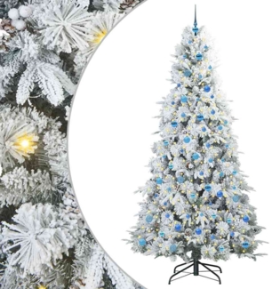 vidaXL Künstlicher klappbarer Weihnachtsbaum Grün 240 cm PE und PVC 3397517