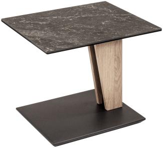 Beistelltisch Cella 55x47x47 höhenverstellbar Wildeiche/Nero 16248