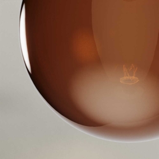 s.luce Orb LED-Dekolampe Glaskugel Ornament Braun Ø 20cm