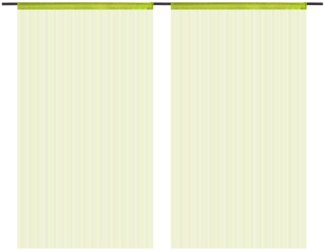 vidaXL Fadenvorhänge 2 Stk. 100 x 250 cm Grün 132412