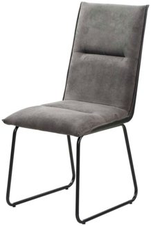 Stuhl Jackson / Joel, Metall, Stoff, Grau, 46 x 99 x 64 cm