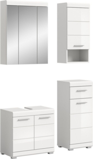 INOSIGN Badmöbel-Set Siena, 4 teilig, bestehend aus:, (Set), Waschbeckenunterschrank, Spiegelschrank, Unterschrank, Hängeschrank