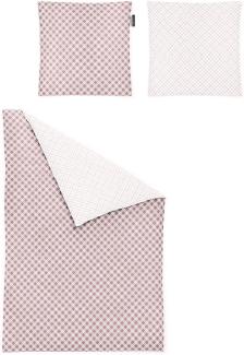 Irisette Mako-Satin Bettwäsche Set Bea 8254 rosa 155 x 220 cm + 1 x Kissenbezug 80 x 80 cm