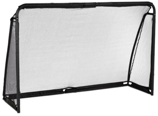 Relaxdays Fußballtor, Stahl schwarz, 120x180 cm