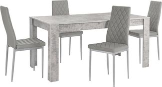 OTTO home Essgruppe Lynn160/Brooke, (Set, 5-tlg), Tisch mit 4 Stühlen