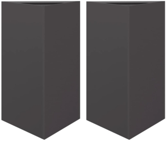 vidaXL Pflanzkübel 2 Stk. Schwarz Dreieckig 50x43x75 cm Stahl 851172