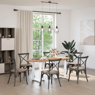 vidaXL Esstisch Hellbraun 180x90x74 cm Massivholz Eiche Oval 3305307