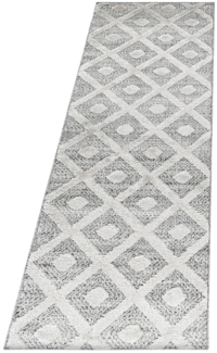 Hochflor Teppich Pepe Läufer - 80x250 cm - Grau